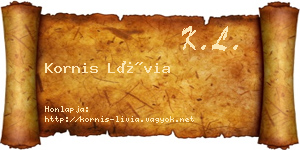 Kornis Lívia névjegykártya
