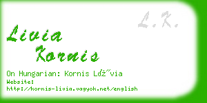 livia kornis business card